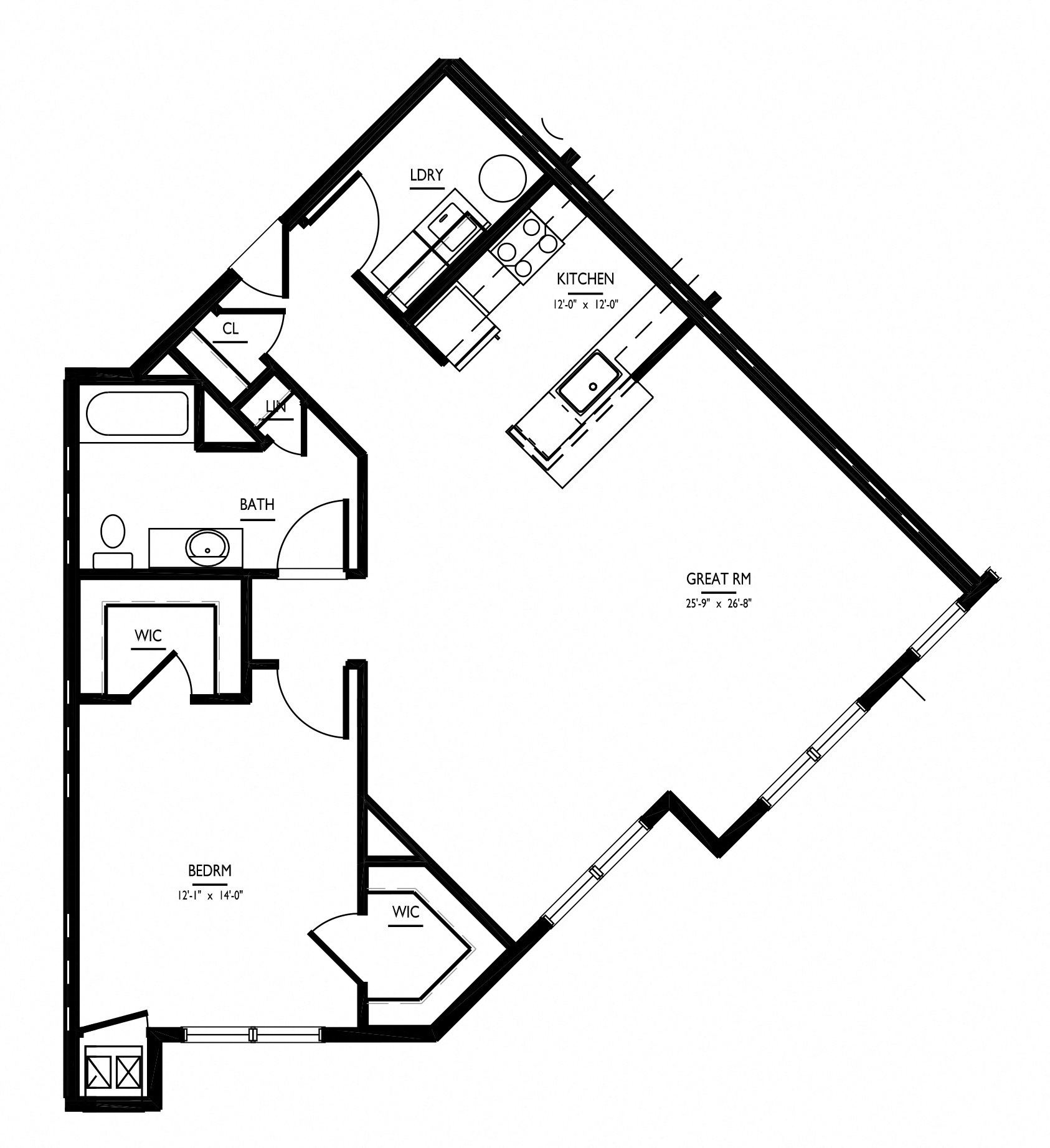 floorplan of apartment 3527